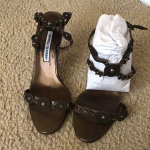 Manolo Blahnik satrapy sandals 3 inches heels